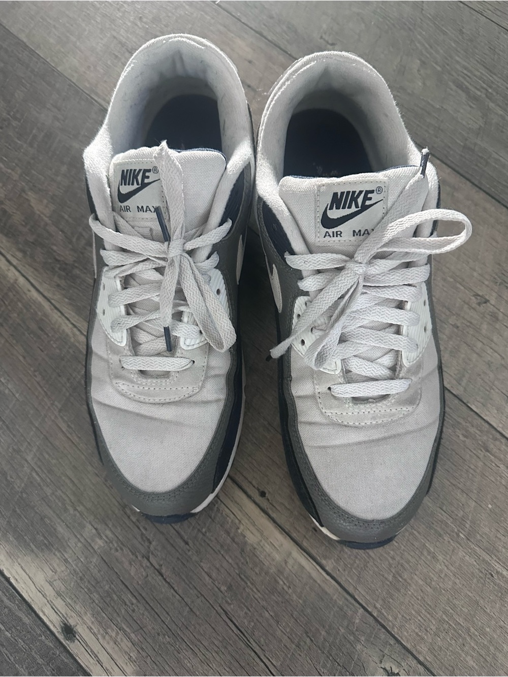 Nike Light Gray and Black Air Max Sneakers size 12.5